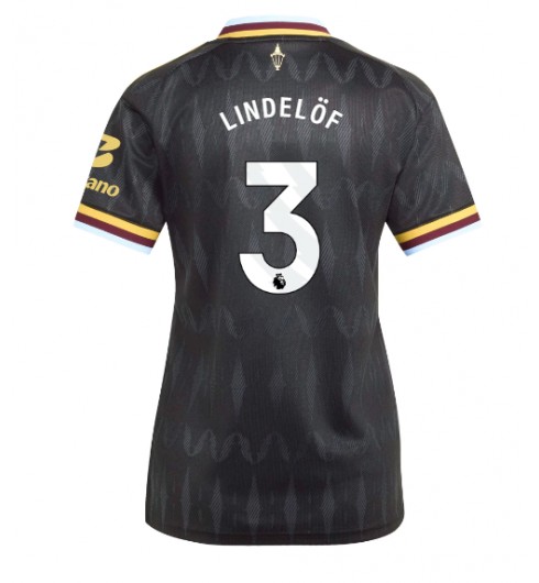 Aston Villa Victor Lindelof #3 Bortedrakt Dame 2026-27 Korte ermer Aston Villa Victor Lindelof #3 Bortedrakt Dame 2026-27 Korte ermer